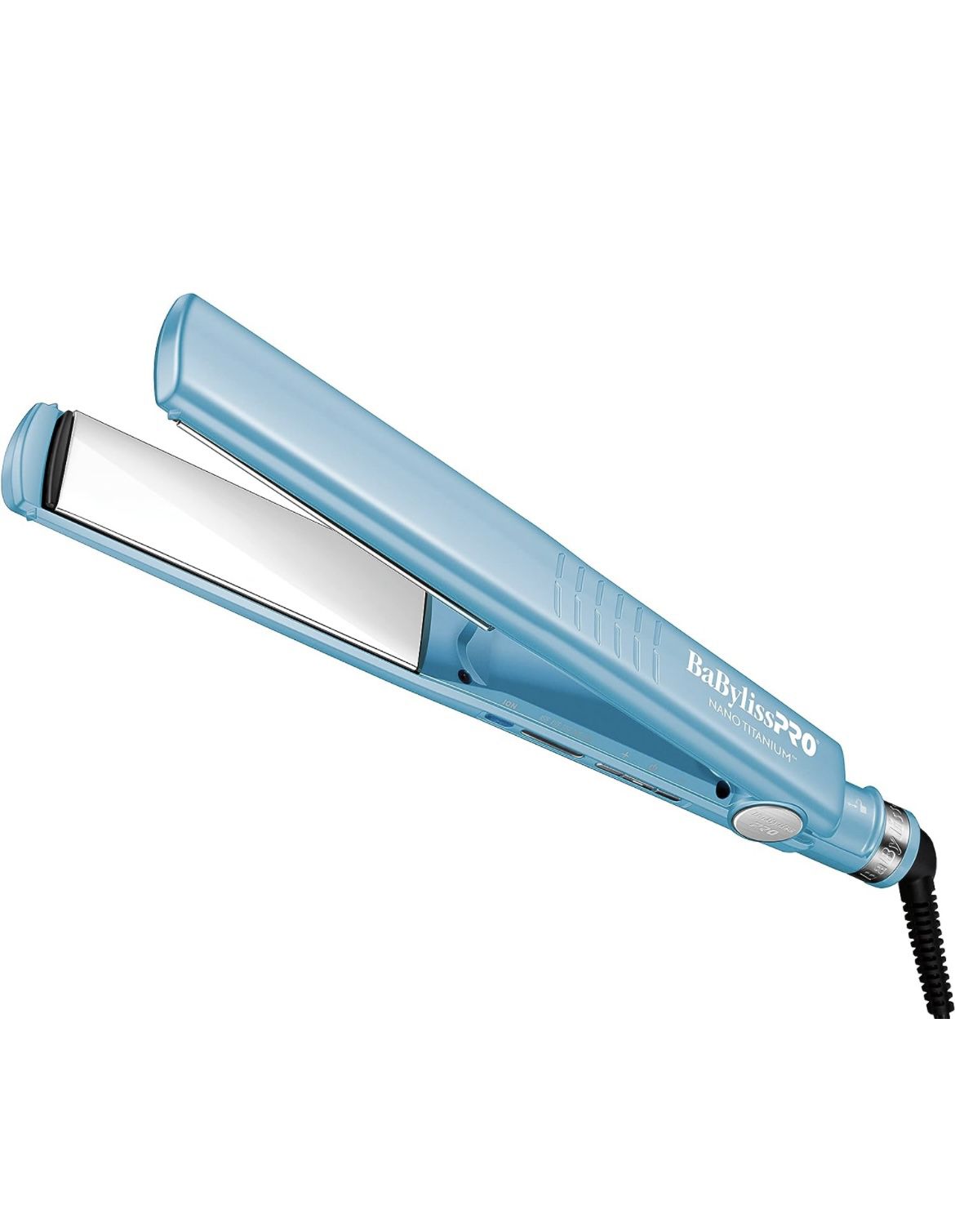 BaBylissPRO Flat Iron Hair Straightener, 1-1/4 Inch Nano Titanium Ionic, Hair Styling Tools & Appliances, Blue