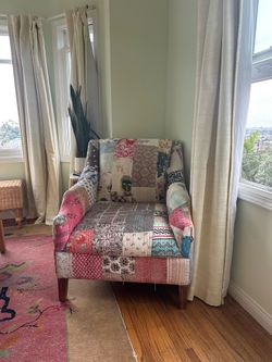 Boho Kantha Quilted Accent Chair – One of a Kind