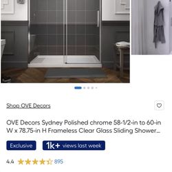 OVE frameless glass shower doors