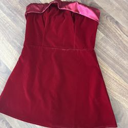 Red Flor Strapless Christmas Dress Size Large Brand New!