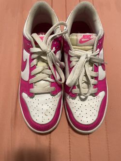 Pink and white dunks