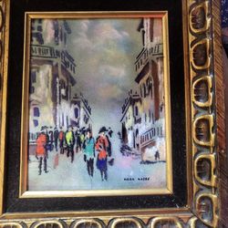 1960s Baked Enamel On Copper  Mark Moses Painting 