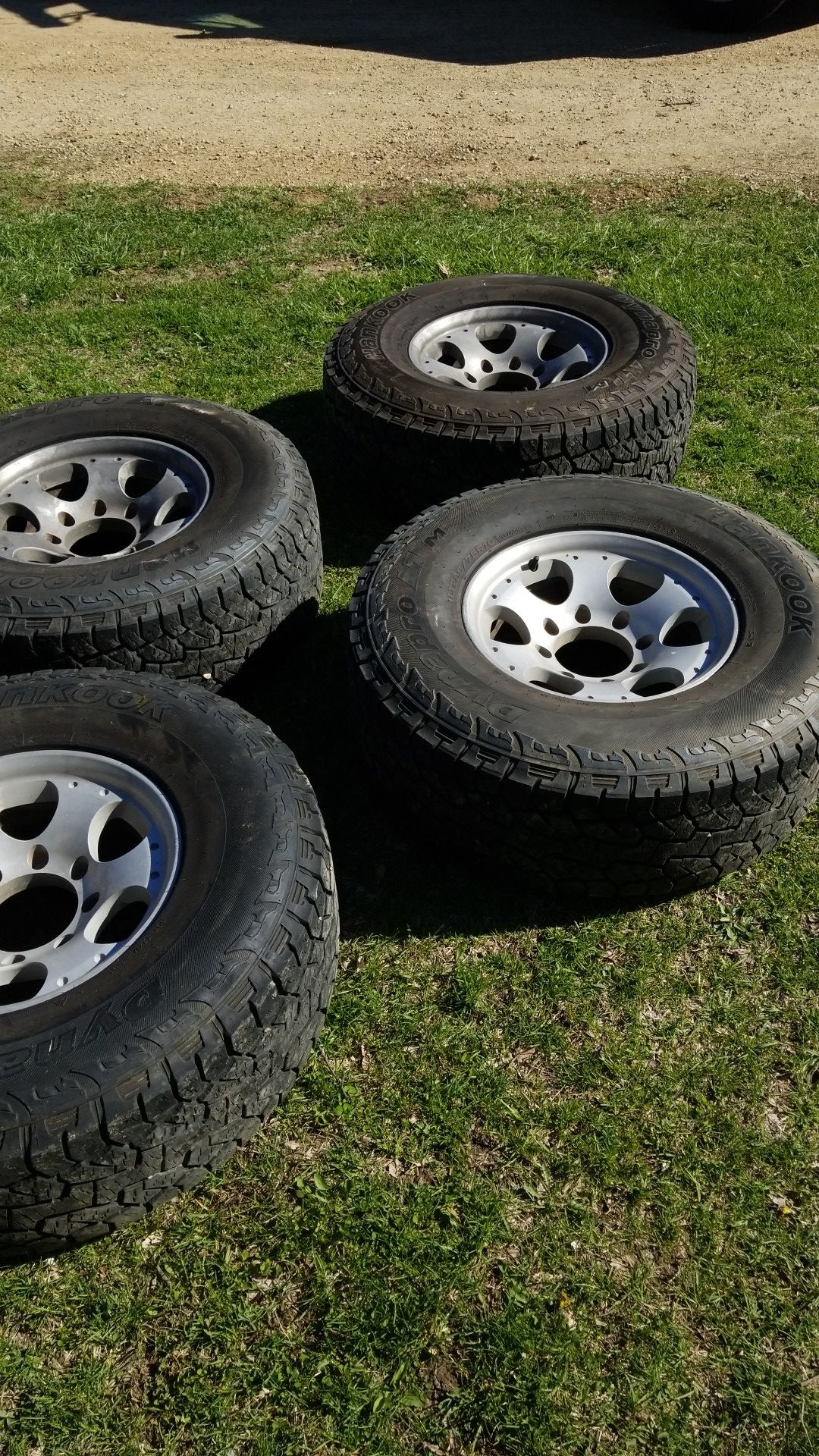 LT 285/75R16 two tire sets with rims