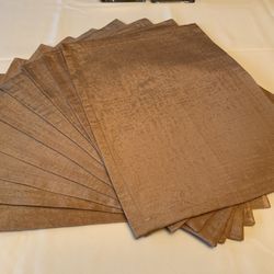 Set of 9 Golden Rectangle Dining Placemat Thick Fabric 19x14