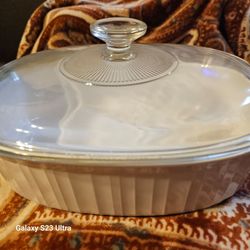 CorningWare Oval Casserole Dish with Glass Lid