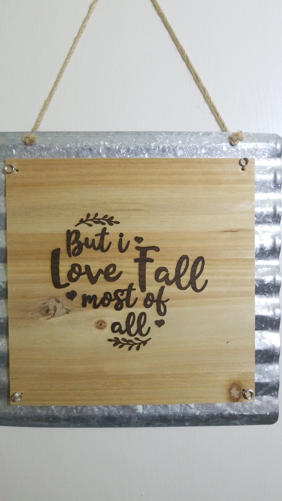 Hand made laser engraved fall decor