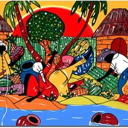  Caribbean Armory Canvas Art, 14 by 32-Inch