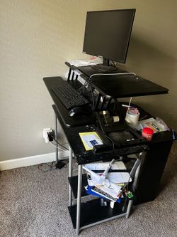 Sceptre 24-inch  Monitor And   32-inch desk lift with adjustable