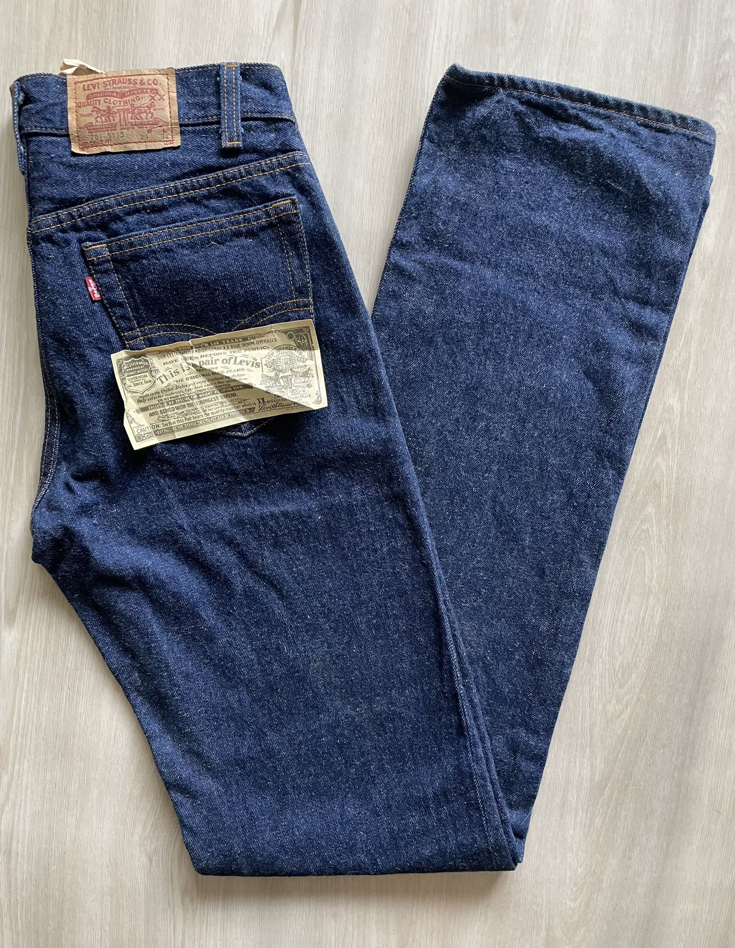 Vintage 80s Deadstock Levis (contact info removed) Student Denim Jeans Size 29x34 Made in USA