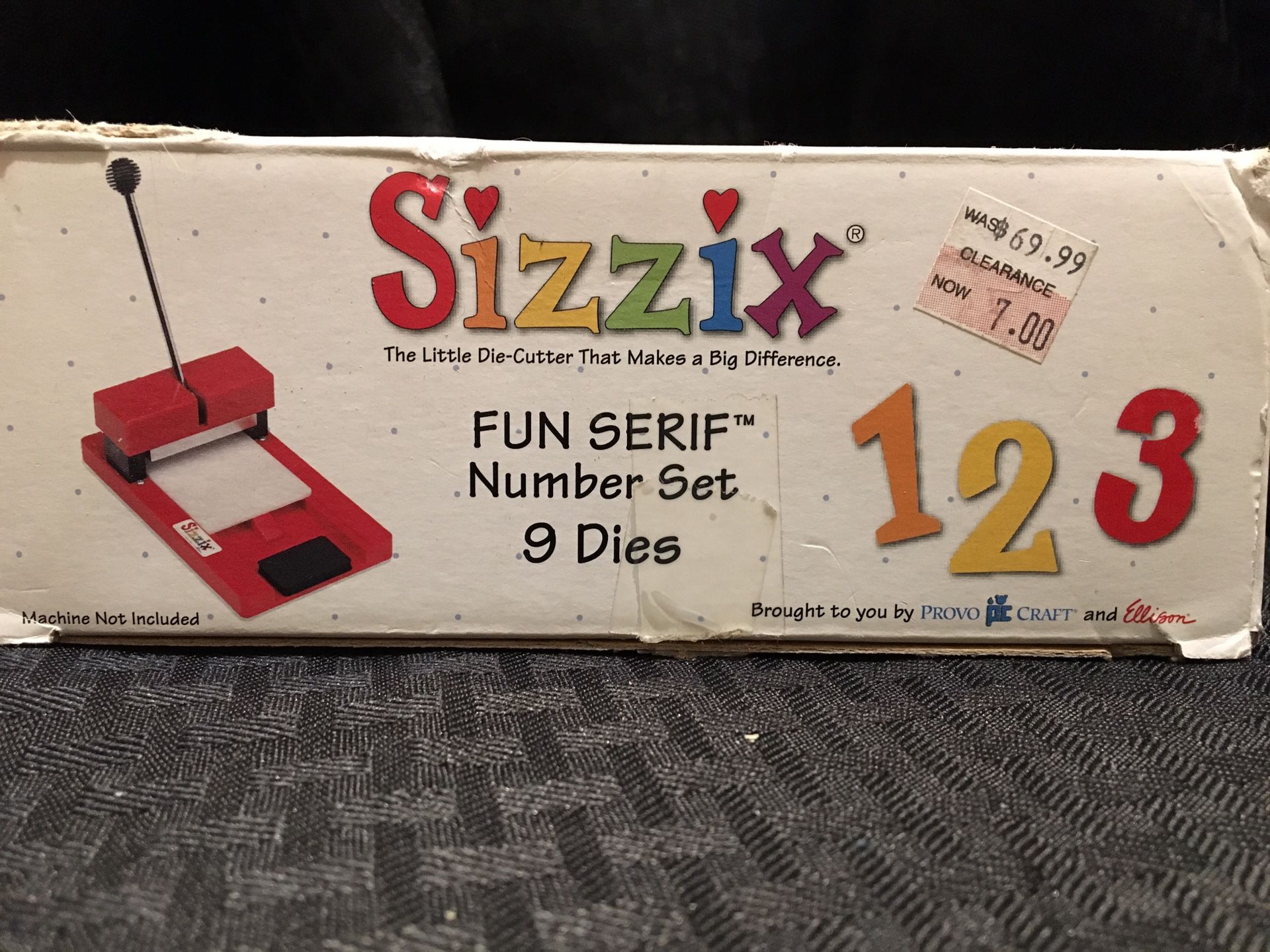 Sizzix Original Die-Cut Fun Serif Number Set
