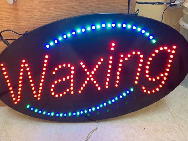 Waxing Sign, TOPKING Signage, LED Neon Open, Store, Window, Shop, Busi