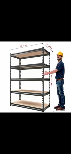 72"  5-tier Steel Storage Shelving Unit