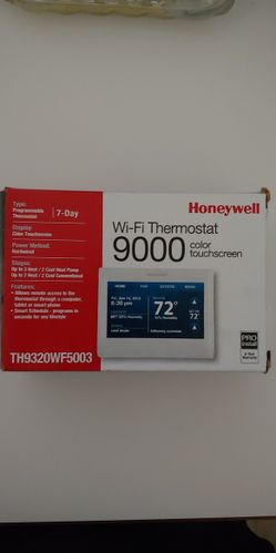 Honeywell Thermostat 9000 Color Touchscreen 