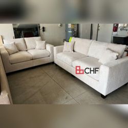 Modern 2 Pc Sofa And Loveseat Set
