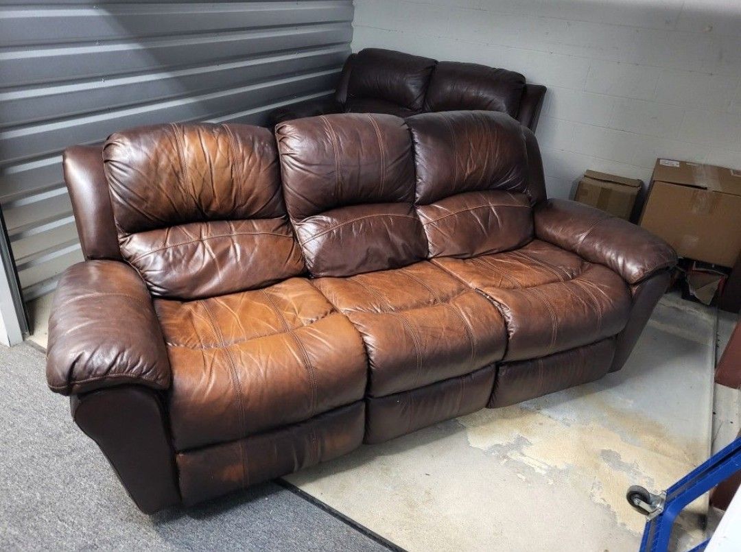 Leather Reclining Couch