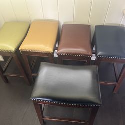 Leather Bar Stool Chairs 