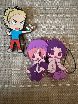 Anime Rubber Strap Charms Set of 2