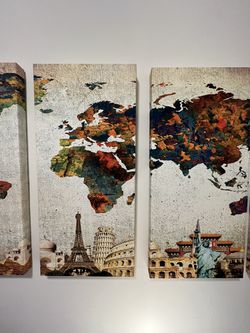 Wall Art Continents And World Sights Thumbnail