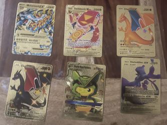 6 Pokémon Gold Cards 