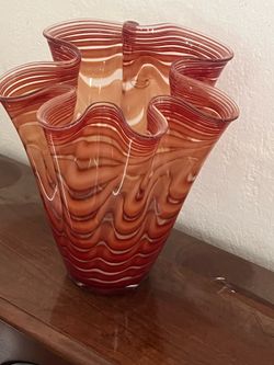 Glass blown vase