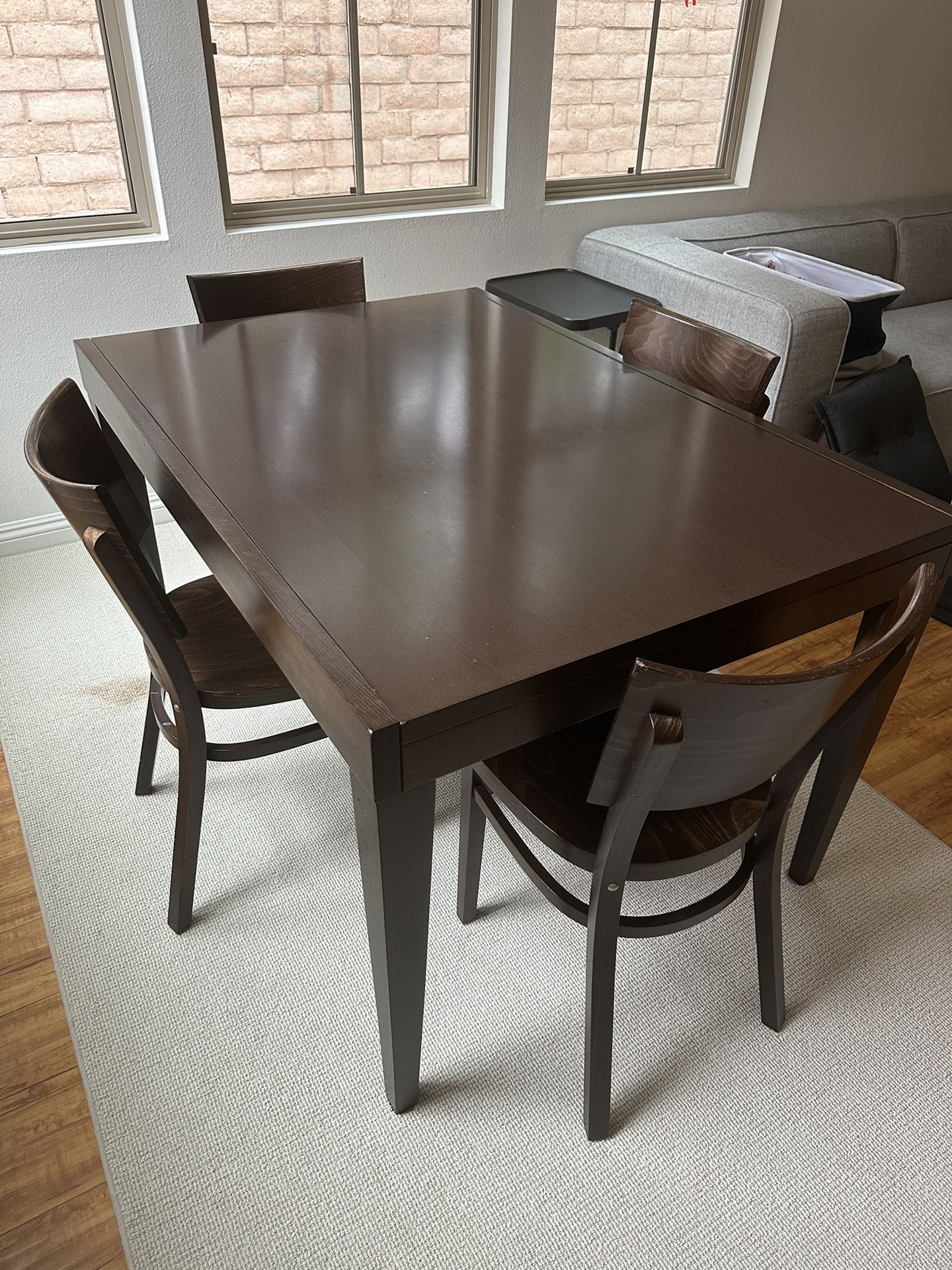 Design Within Reach Spanna Extending Table w/ 4 Kyoto Chairs
