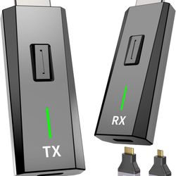 New In Box! Wireless Hdmi Transmitter and Receiver,4k Decode 1080p Output,Plug & Play Portable 2.4g/5g,Wireless Hdmi Extender Kit for Streaming Video 