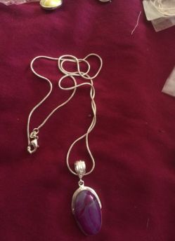 Silver chain and pendant