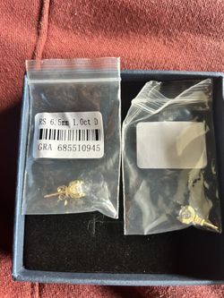6.5mm Lab Diamond Earrings With Certificate 