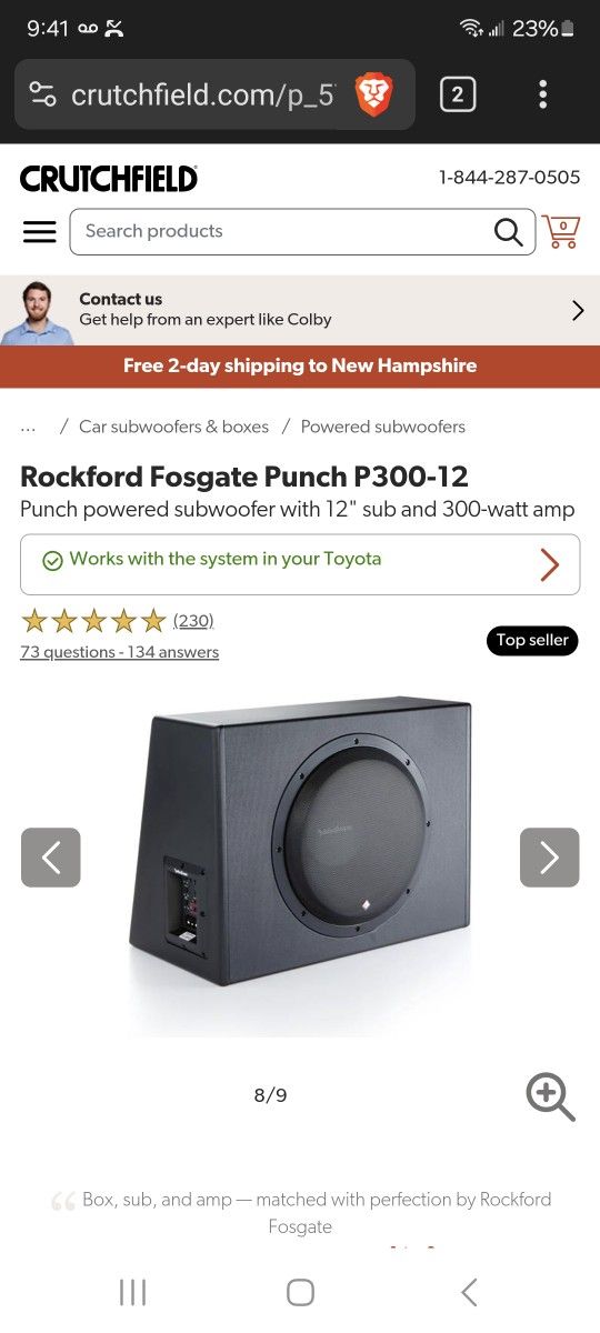 rockford punch300-12 powered sub