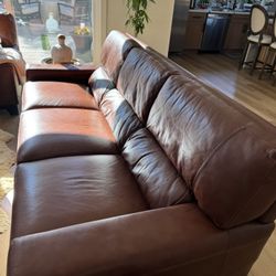 Darrium Leather Sofas & Ottoman