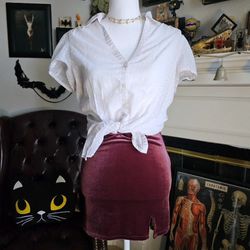 Velvet Mini Skirt
