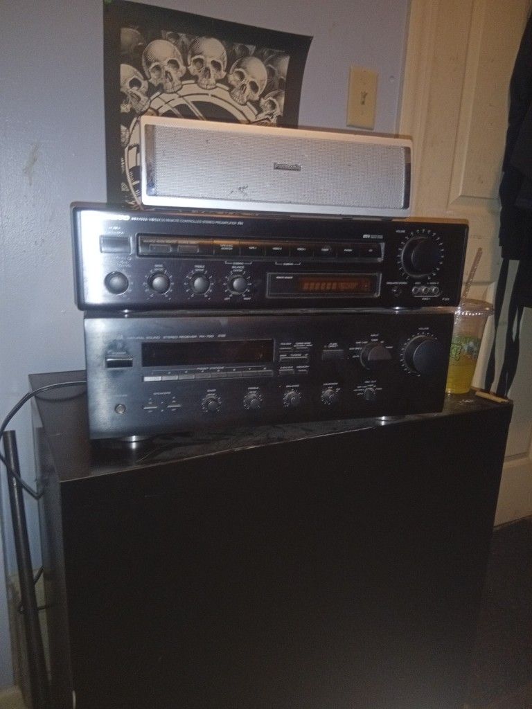 yamaha rx750 and onkyo preamp