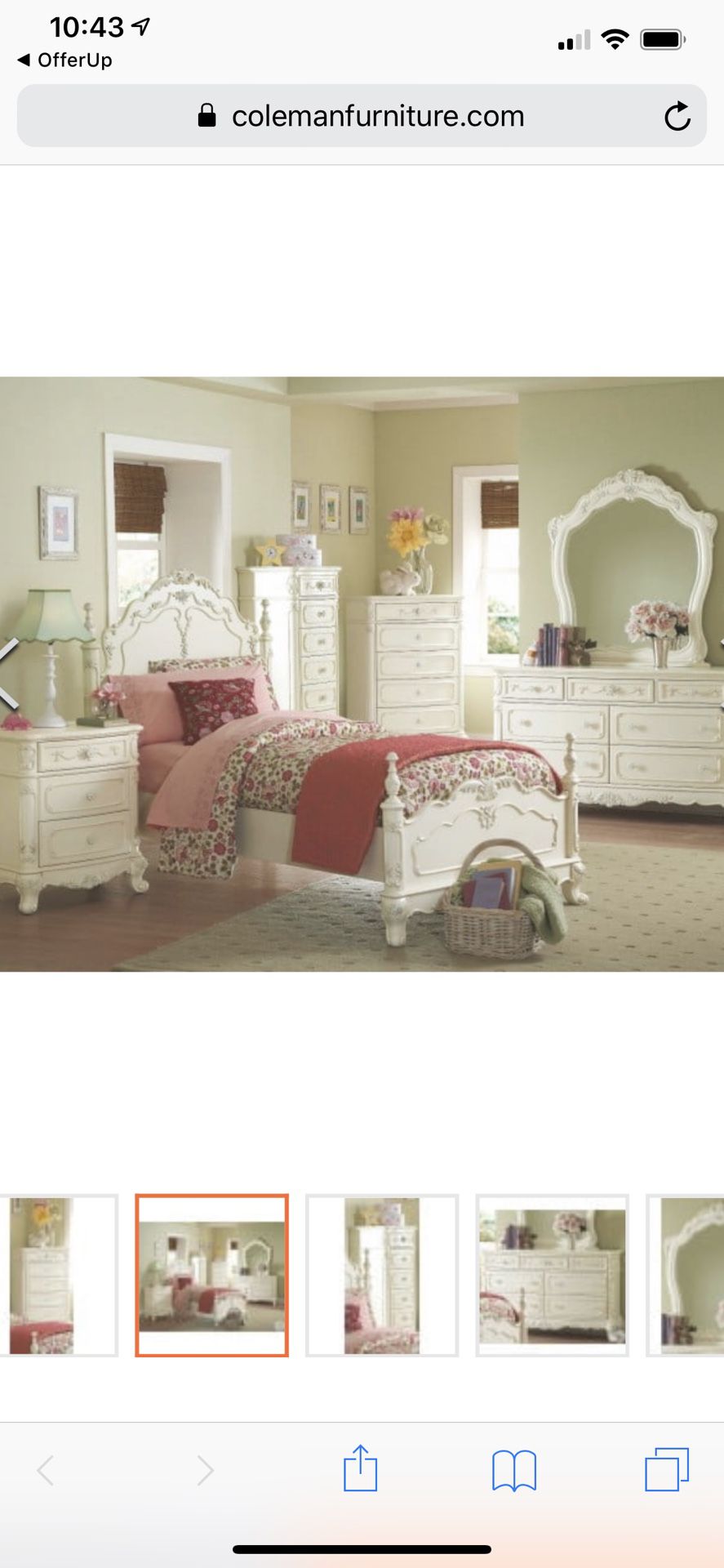 Bedroom set with mattress/box spring