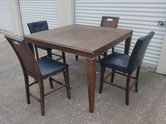 Dinning set 7 pieces tall solid wood