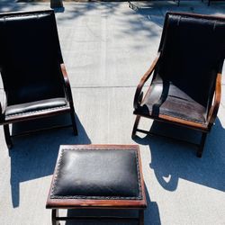 Exotic 3 Piece Lester Chair And Ottoman Set 