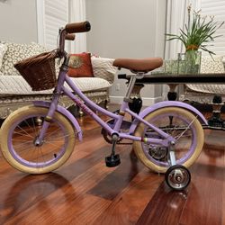 Bike with Basket, Kids Bicycle for 3-5 Years Purple/Pink NEW in box