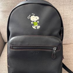 Coach X Peanuts West Backpack With Snoopy