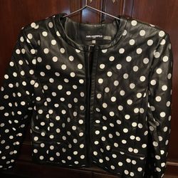 Karl Lagerfeld Leather Jacket Size 2 