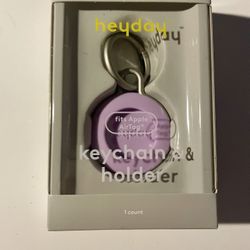 Heyday Silicone AirTag Keychain Holder - Lavender New Sealed Colorful Purple