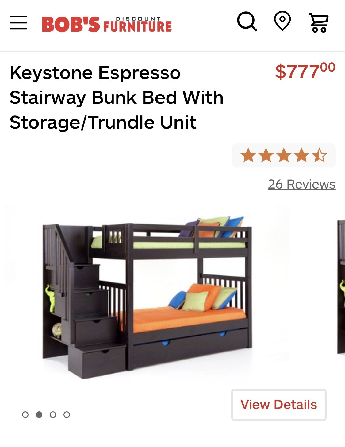 Keystone Stairway Bunk Bed with Trundle