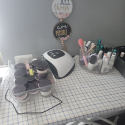 New and used gel nail polish and drying machine