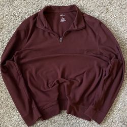 Men’s Burgundy Quarter Zip Sweater, Size L, Sonoma Goods for Life