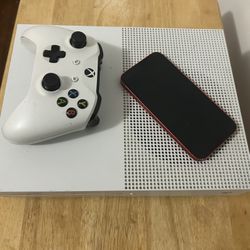 Xbox Console. Xbox Controller. iPhone 12 