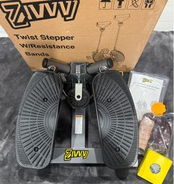 ZIWWVY Stepper Machine with Resistance Bands, Mini Stepper with 300LBS Weight Capacity.