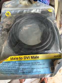 New HDMI Cable Male to DVI Male