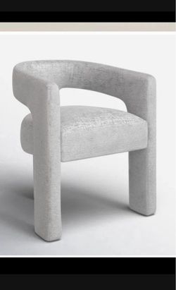 Darlington Chenille Upholstered Dining Arm Chair Gwen Gray Microsuede BRAND NEW! OFFERS WELCOME!!!