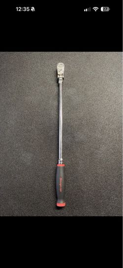 Snap-on Long Locking Flex-Head Ratchet – Red Soft Grip
