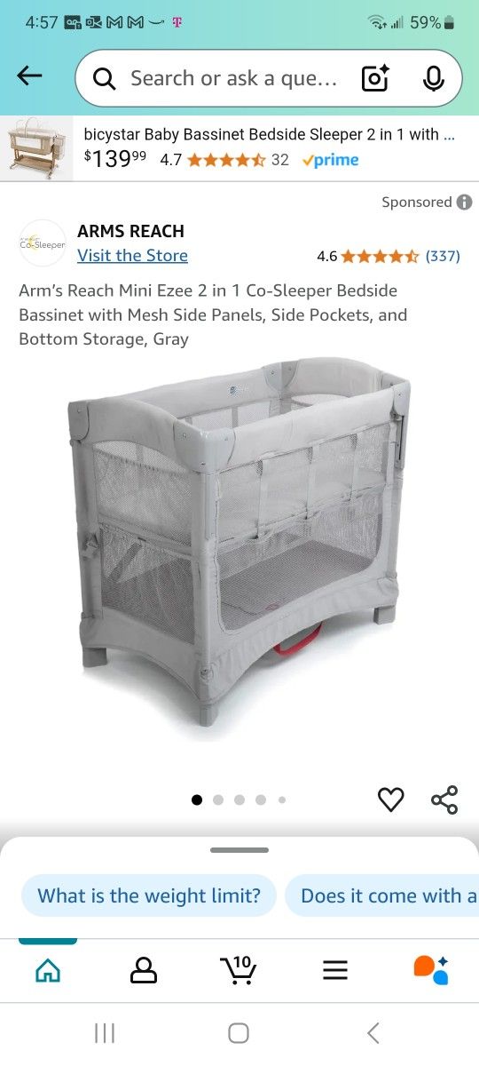 Arms Reach Co Sleeper