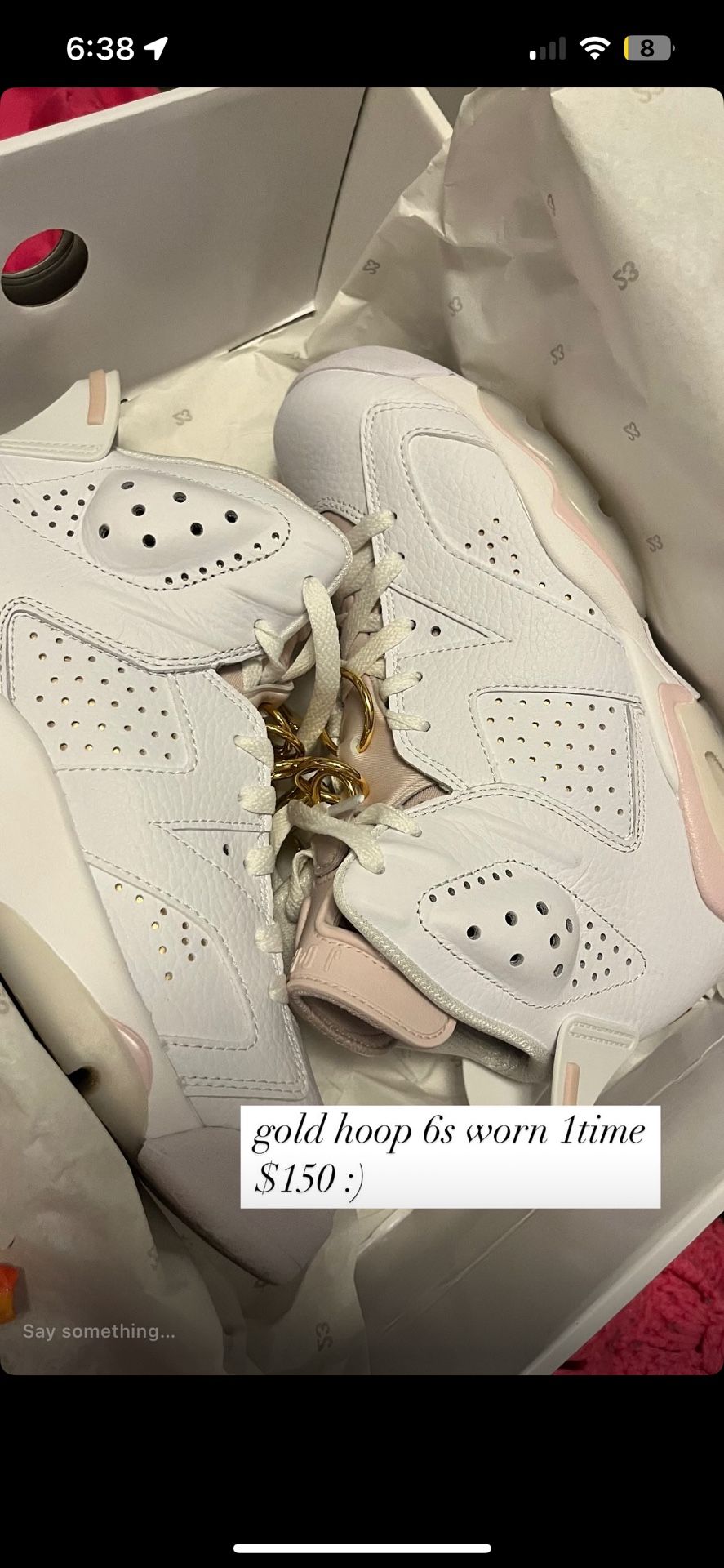 jordan 6 gold hoops 