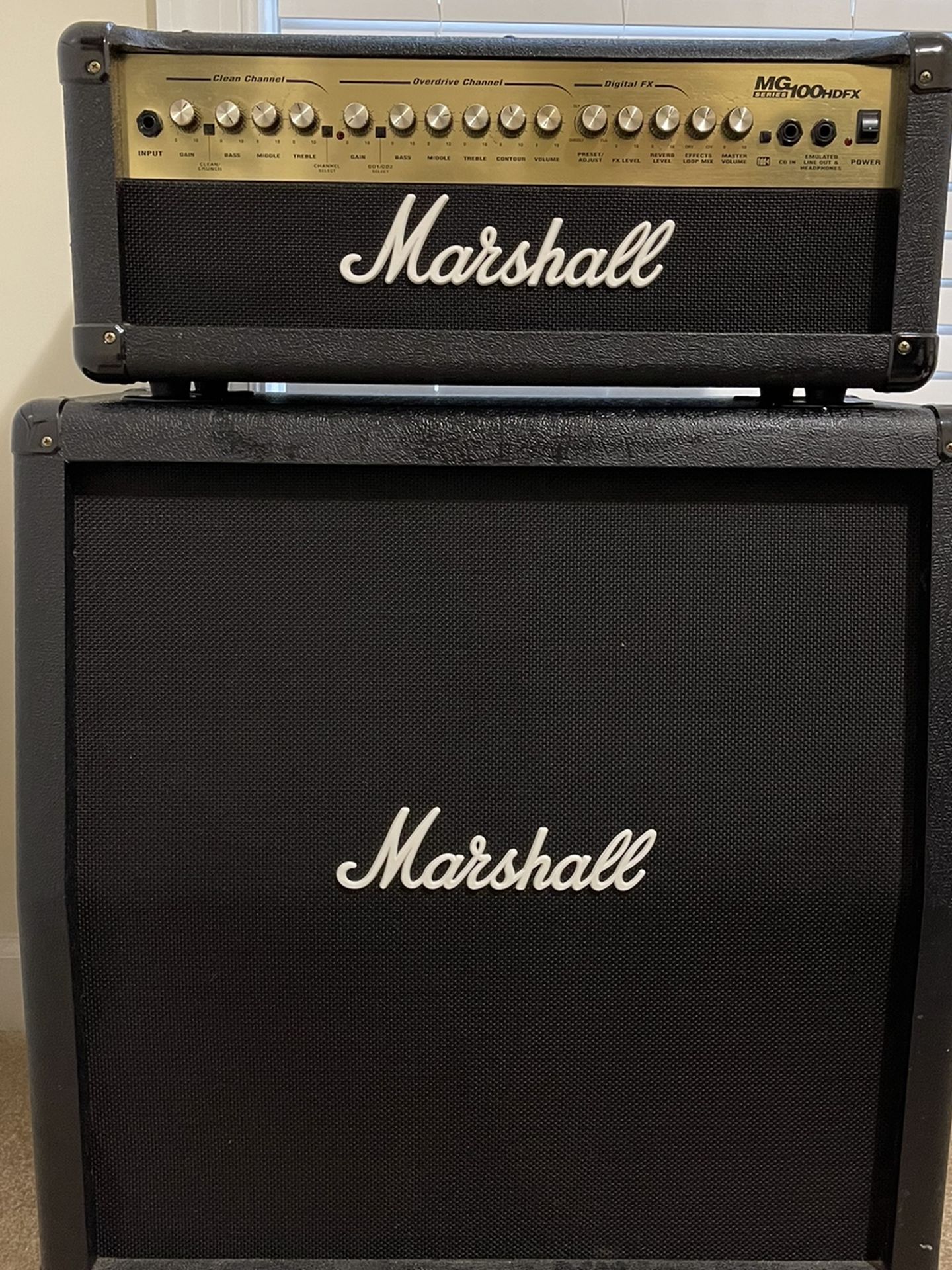 Marshall MG100HDFX Half Stack!!